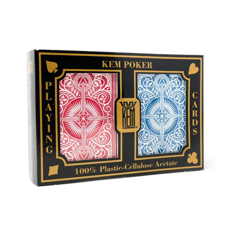 Kem Arrow Playing Cards: Red/Blue, Bridge Size Jumbo Index 2-Deck Set main image